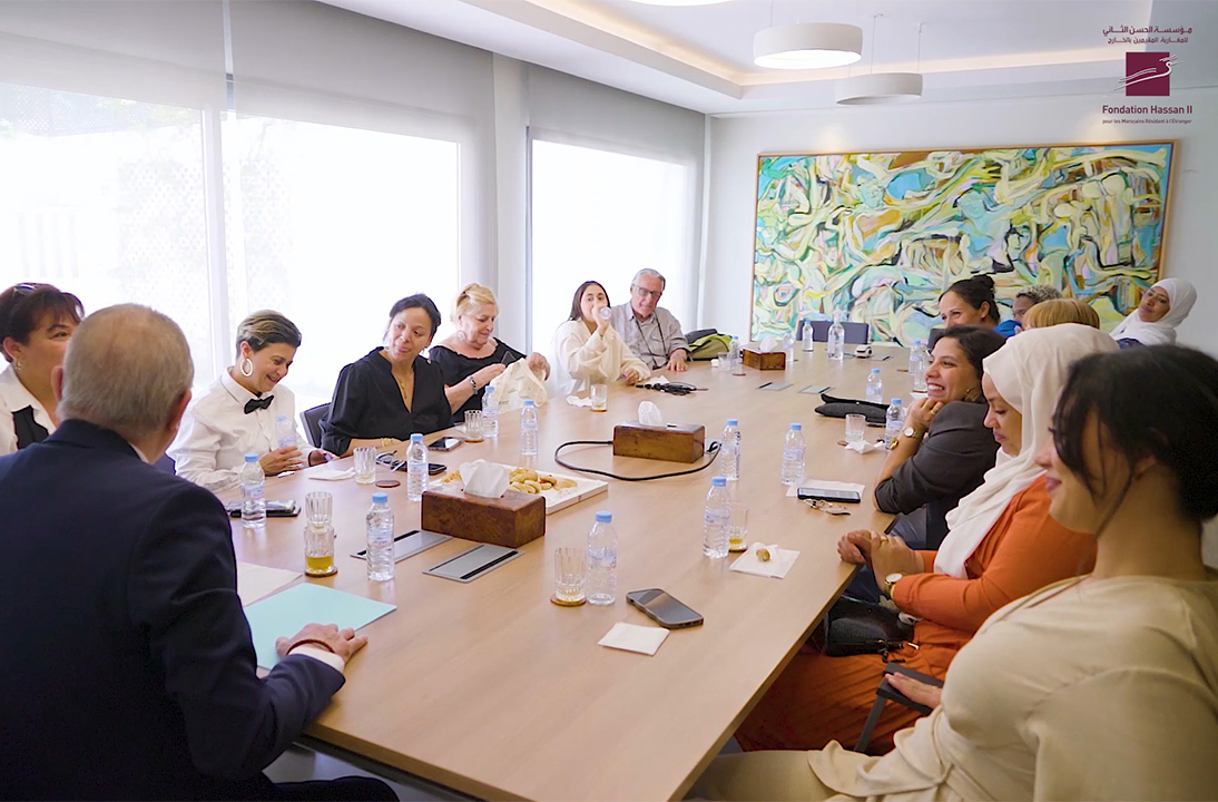 Visite d’une délégation de l’Institut Méditerranéen du Développement Humain à la  Fondation Hassan II pour les MRE
