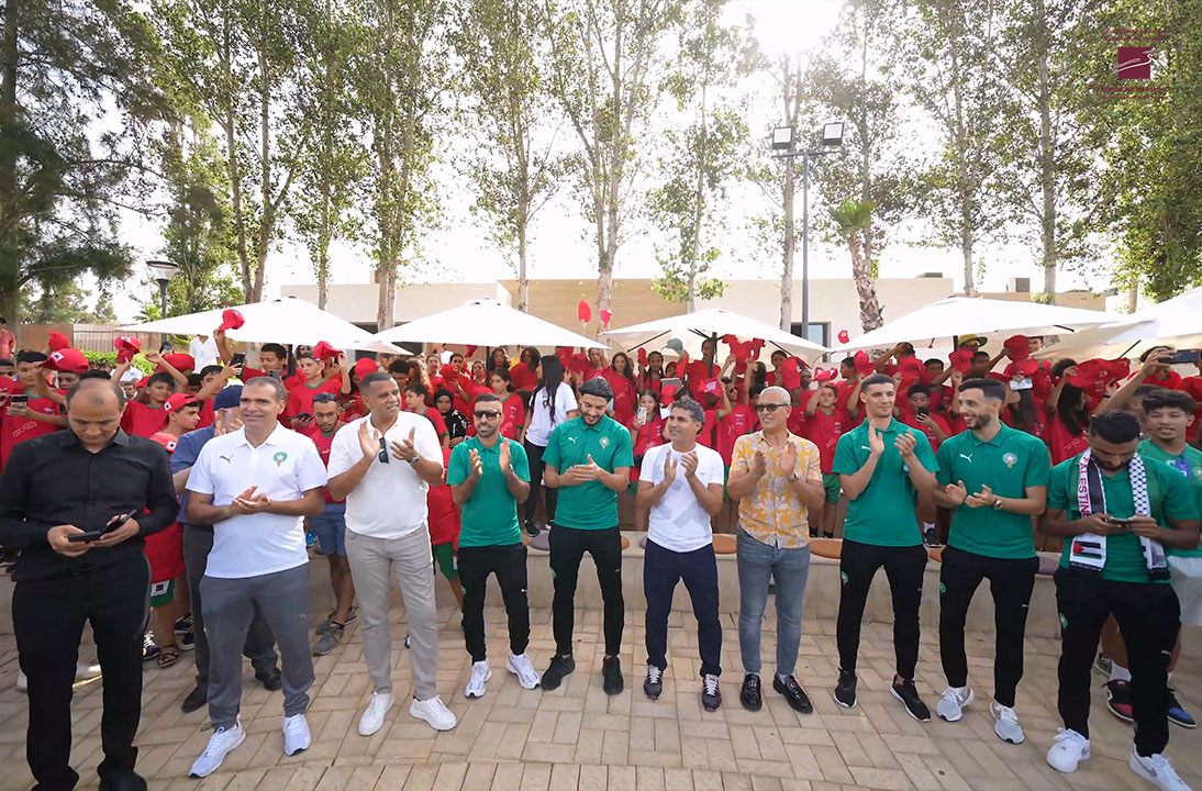 Visite des footballeurs marocains au séjour culturel 2024